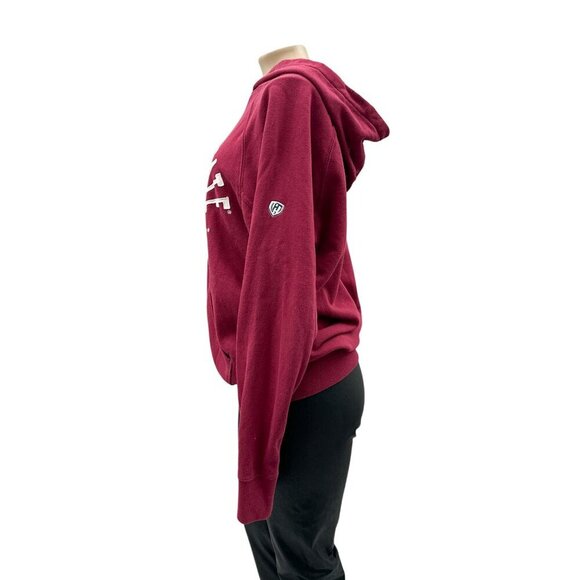 ASU Arizona State Sun Devils Womens Maroon Pullover Hoodie Sweatshirt Pocket S - Picture 3 of 12